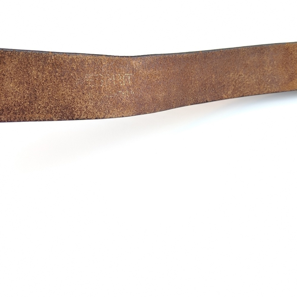 Esprit Vintage Brown Leather Logo Belt - Picture 7 of 8